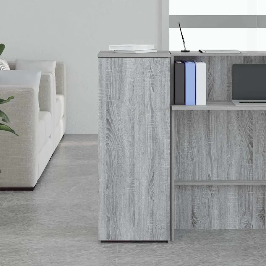 Armoire de rangement sonoma gris 40x45x103,5 cm bois ingénierie - 3