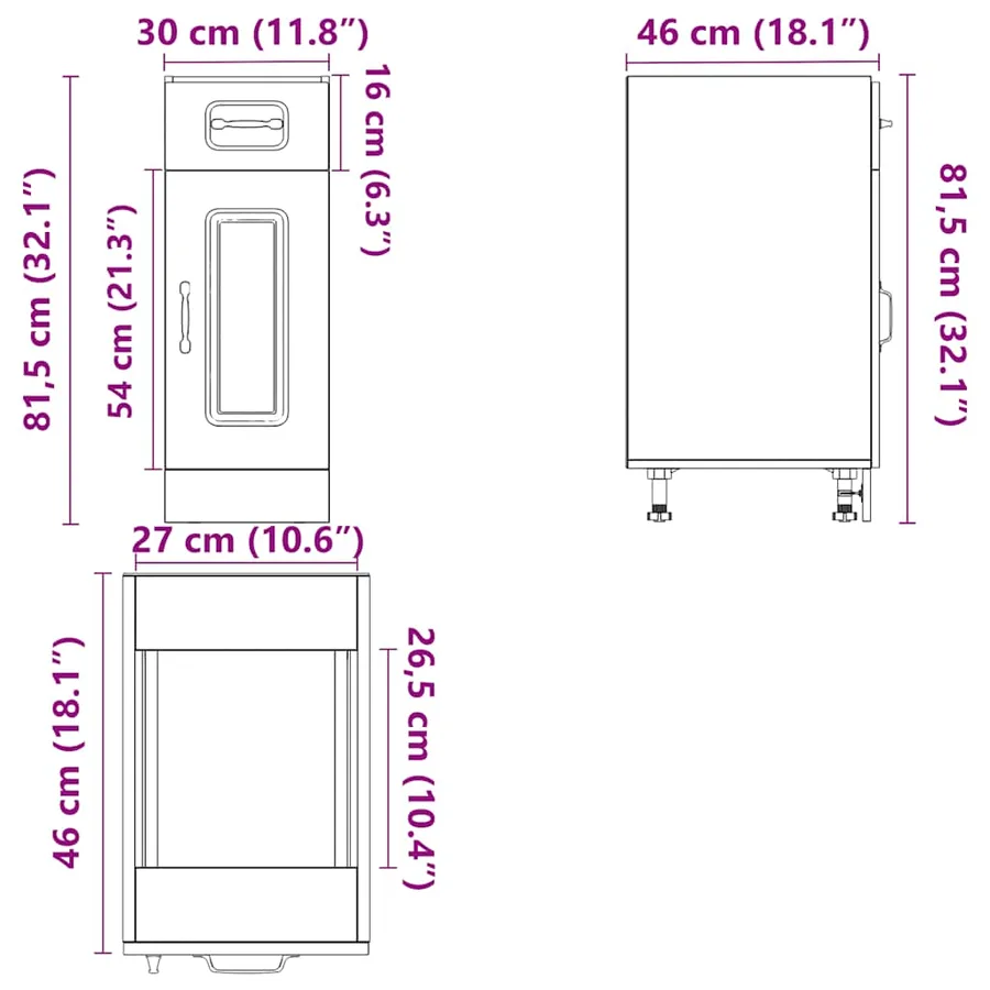 Armoire de cuisine Kalmar blanc brillant bois ingénierie - 12