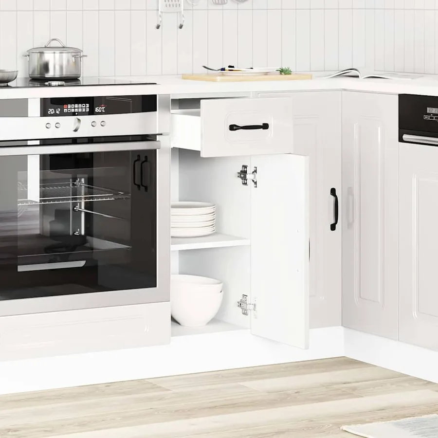 Armoire de cuisine Kalmar blanc brillant bois ingénierie - 3