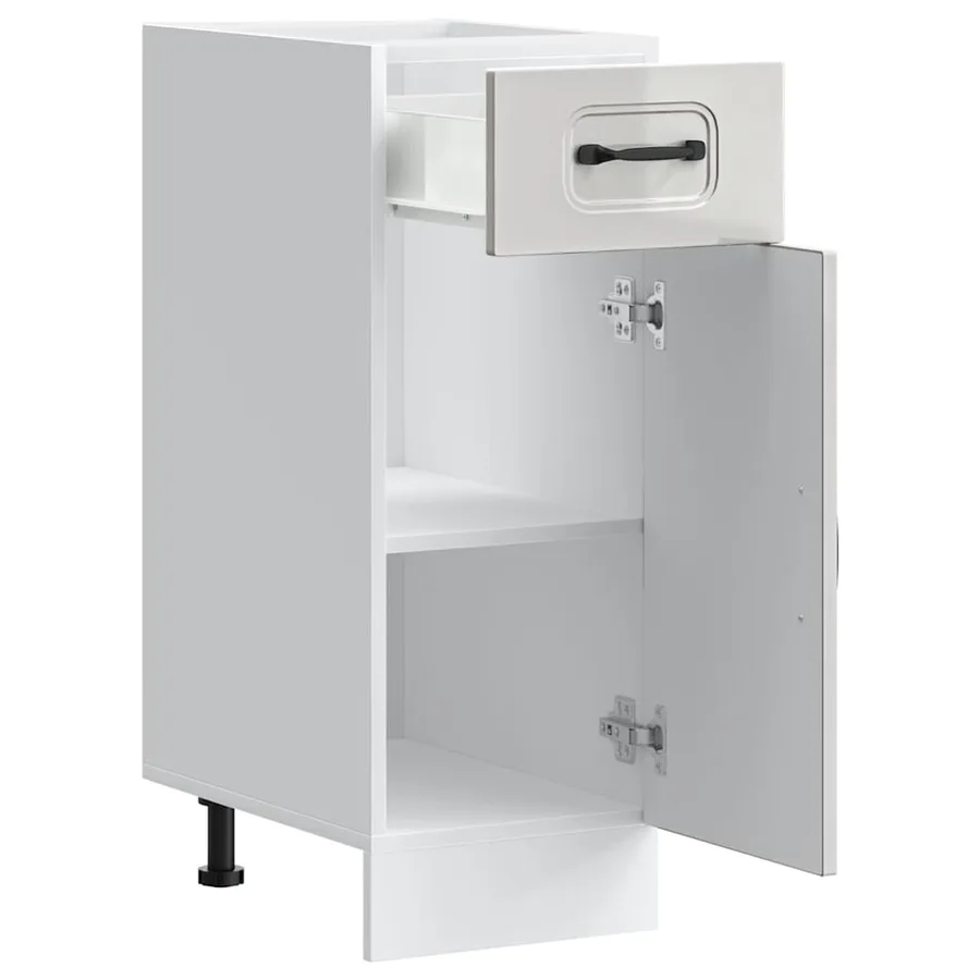 Armoire de cuisine Kalmar blanc brillant bois ingénierie - 5