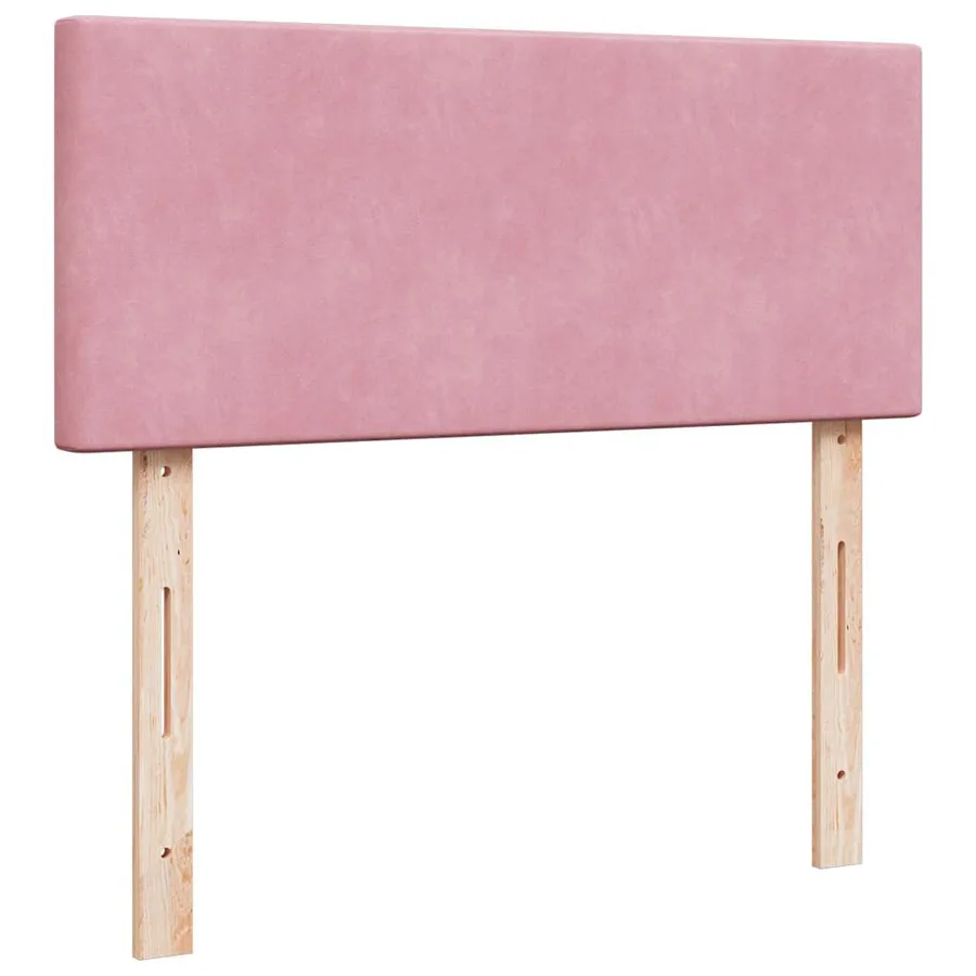 Lit ottoman avec matelas et LED rose 120x190 cm velours - 10