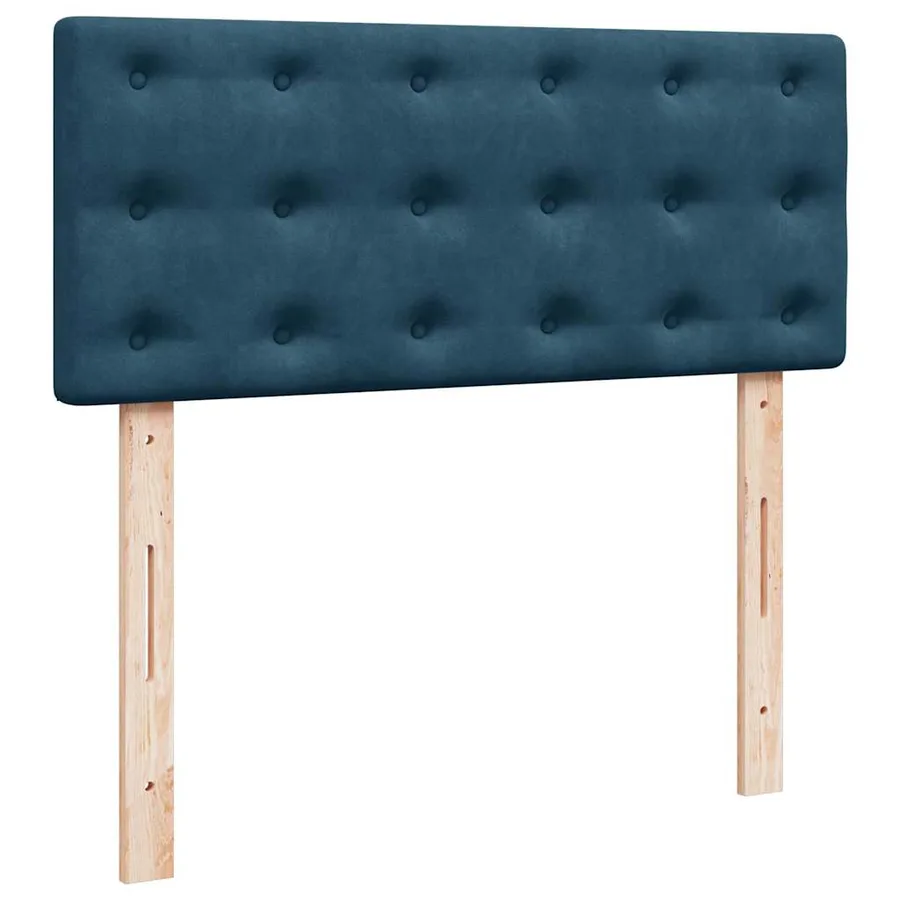 Lit ottoman avec matelas et LED bleu foncé 90x200cm velours - 10