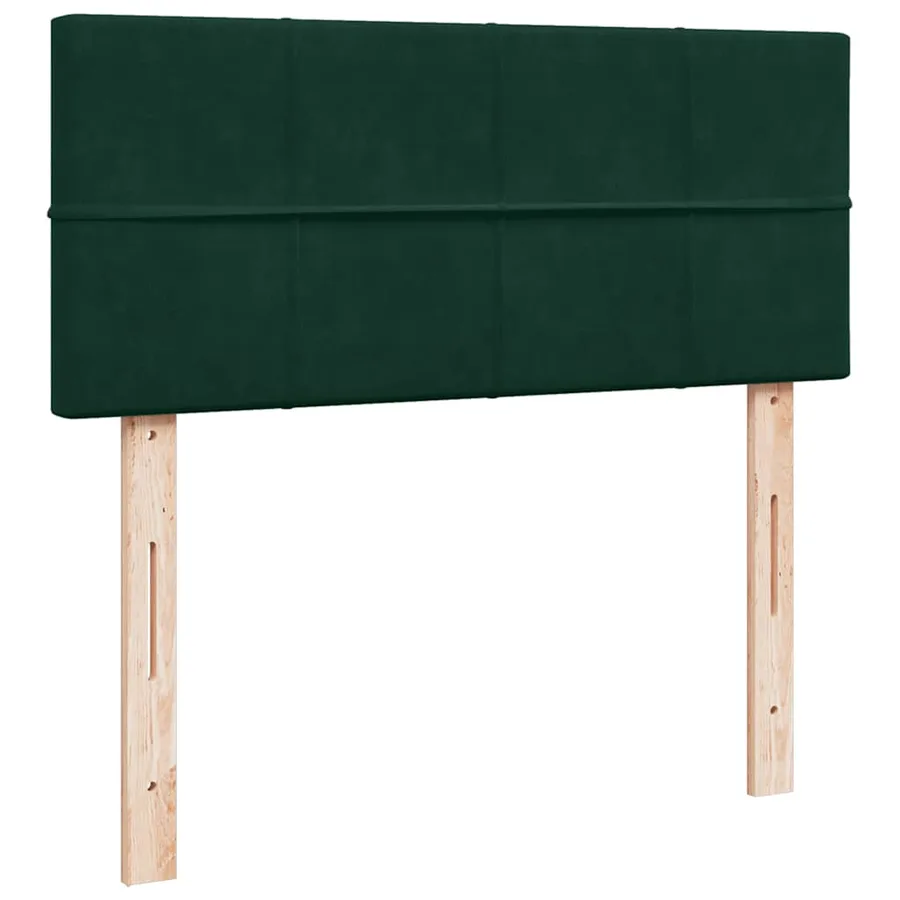 Lit ottoman avec matelas et LED vert foncé 90x200cm velours - 10