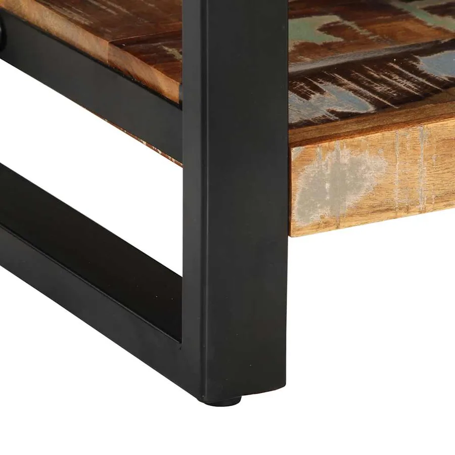 Tables de chevet 2 pcs multicolore bois massif de manguier brut - 11