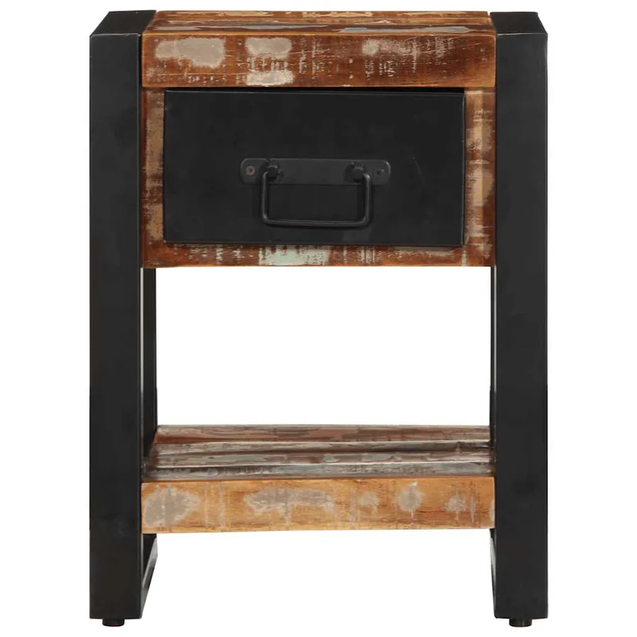 Tables de chevet 2 pcs multicolore bois massif de manguier brut - 2