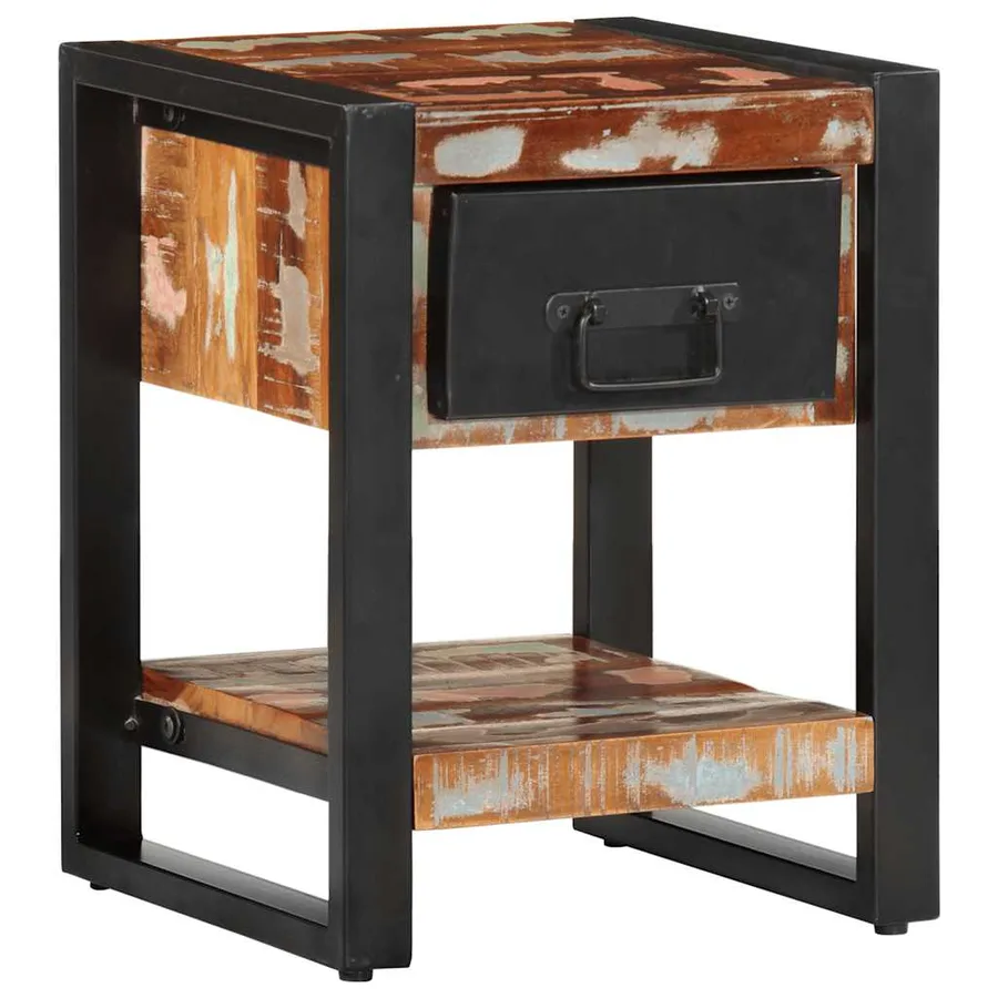 Tables de chevet 2 pcs multicolore bois massif de manguier brut - 3