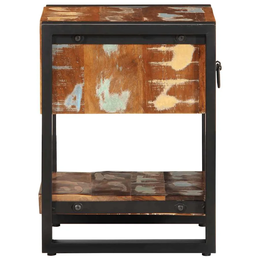 Tables de chevet 2 pcs multicolore bois massif de manguier brut - 7