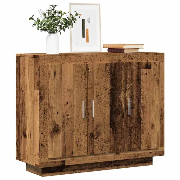 Buffet vieux bois 92x35x75 cm bois d'ingénierie
