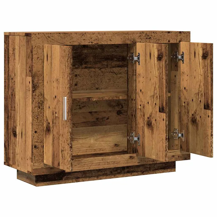 Buffet vieux bois 92x35x75 cm bois d'ingénierie - 7