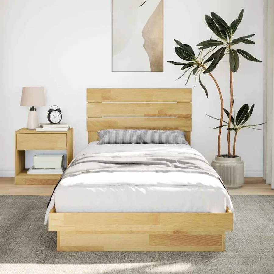 Cadre de lit avec tête de lit sans matelas 90x190 cm - 4