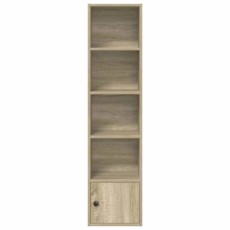 Bibliothèque chêne fumé 31x24x127 cm bois d'ingénierie - 4