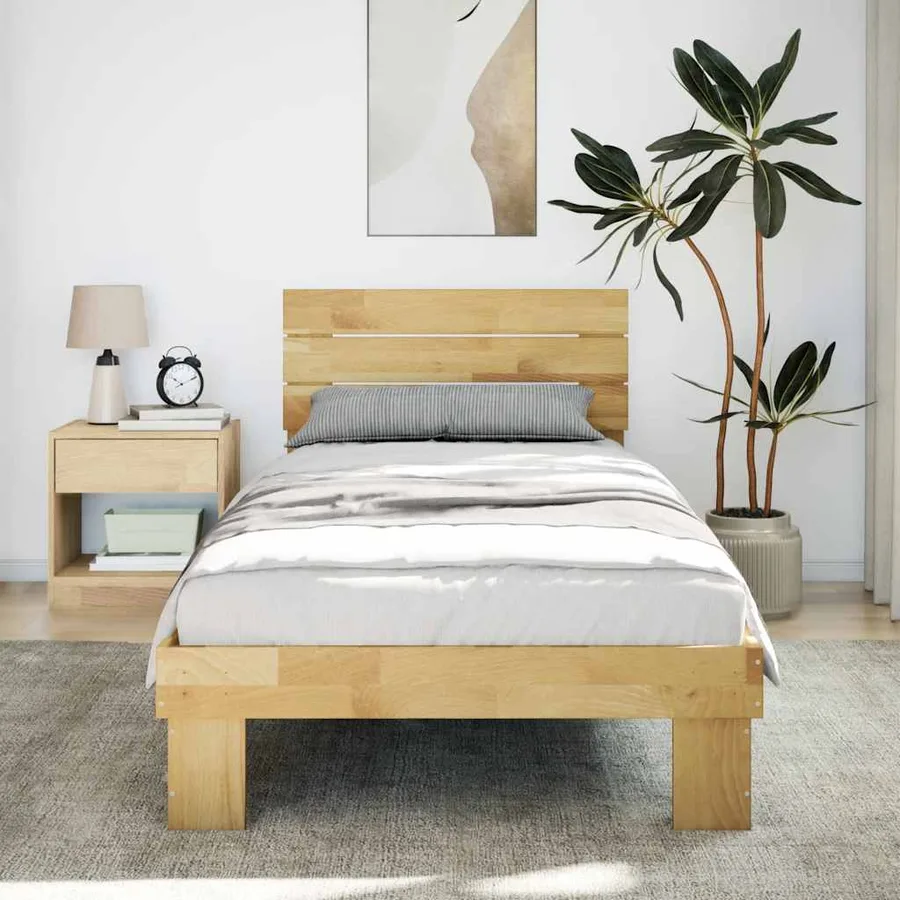 Cadre de lit avec tête de lit sans matelas 75 x 190 cm - 4