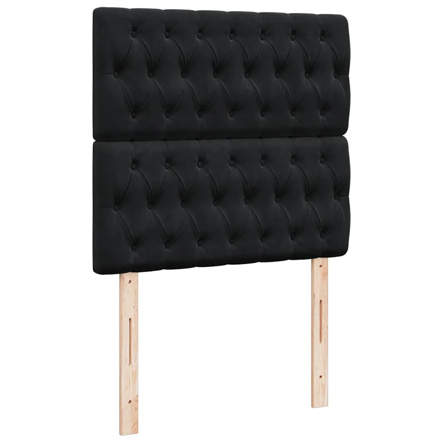 Cadre de lit ottoman avec matelas noir 80x200 cm velours - 12