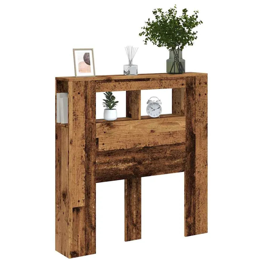 Tête de lit à LED vieux bois 100x18,5x103,5cm bois d'ingénierie - 12