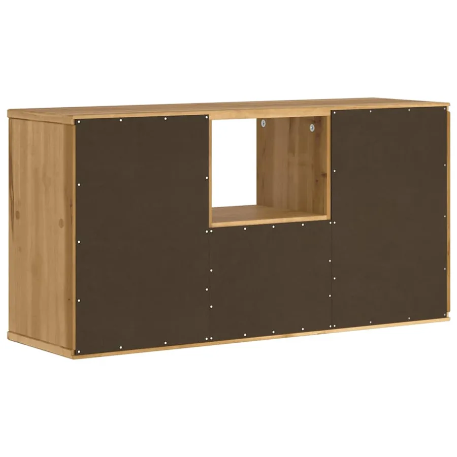 Meuble TV avec tiroir ODDA 79x24x40 cm bois massif pin - 8