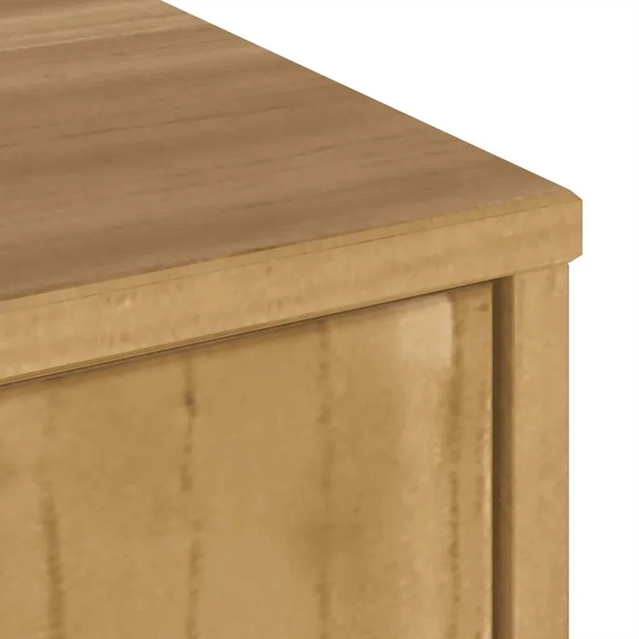 Meuble TV avec tiroir ODDA 79x24x40 cm bois massif pin - 9