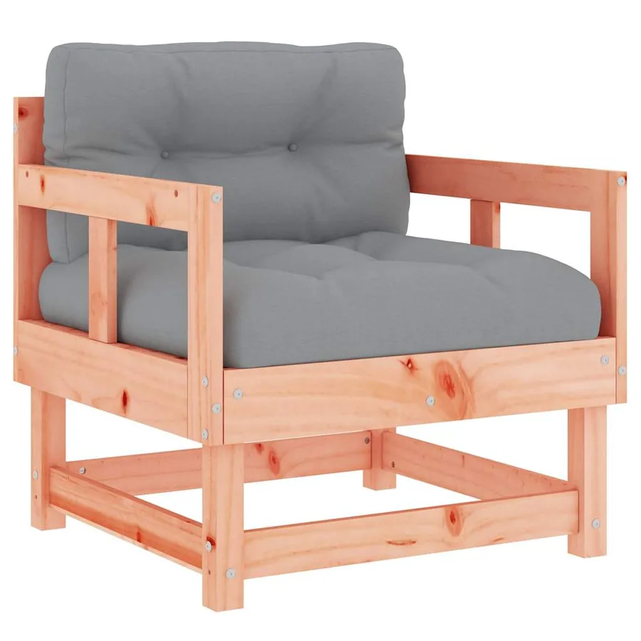 Salon de jardin 7 pcs avec coussins bois massif douglas - 7