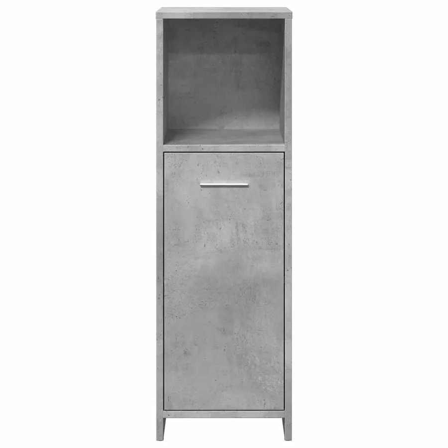Armoire de salle de bain Gris béton 30x30x95 cm Aggloméré - 4