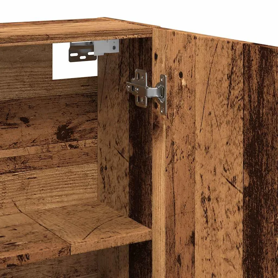 Armoire à miroir de salle de bain vieux bois 64x20x66,5 cm - 8