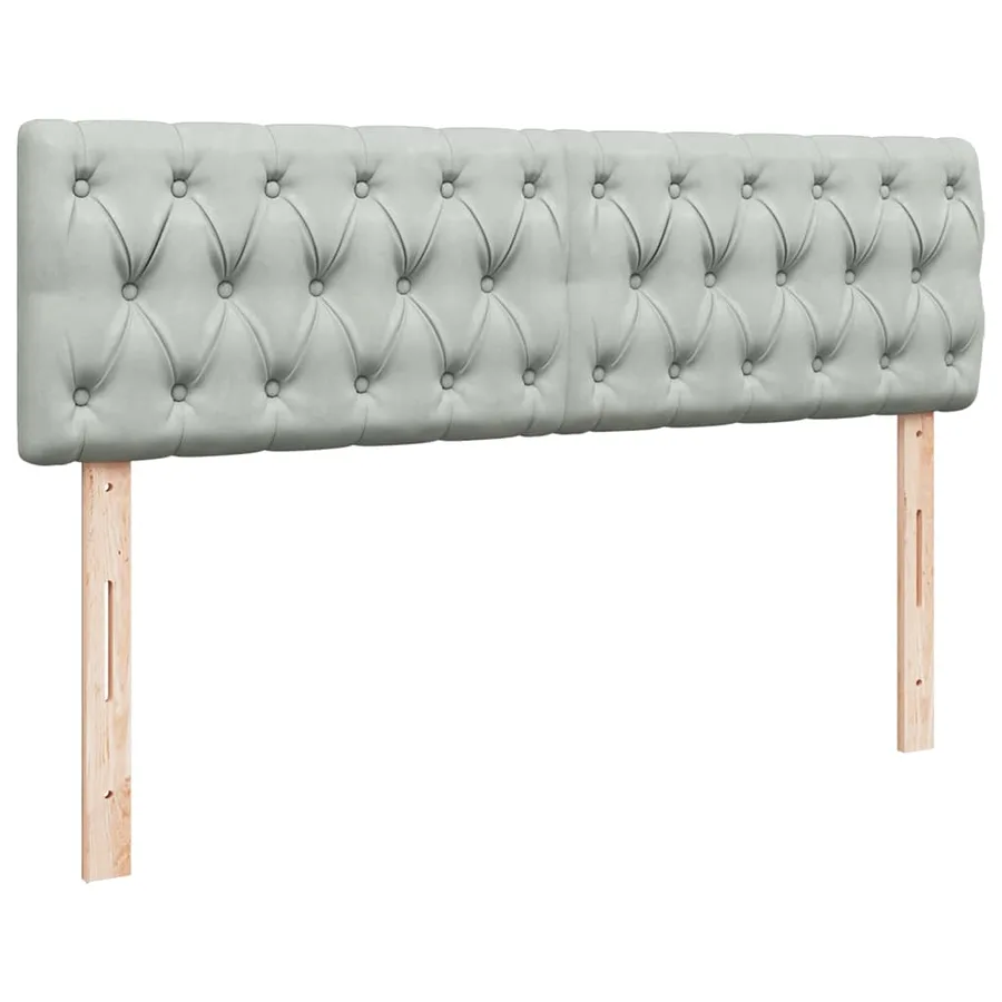 Cadre de lit ottoman et matelas gris clair 160x200cm velours - 9
