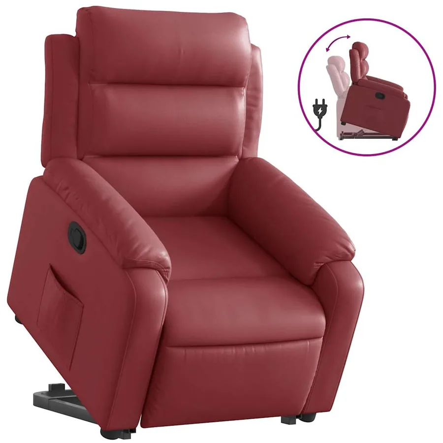 Fauteuil inclinable Rouge bordeaux Similicuir - 2