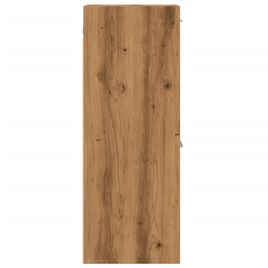 Armoire de salle de bain suspendue chêne artisanal 30x30x80 cm - 6