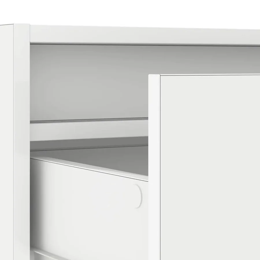 Meuble TV avec lumières LED blanc 100X35,5x25 cm - 11