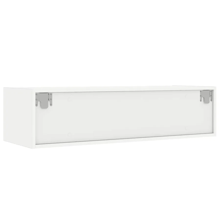 Meuble TV avec lumières LED blanc 100X35,5x25 cm - 9