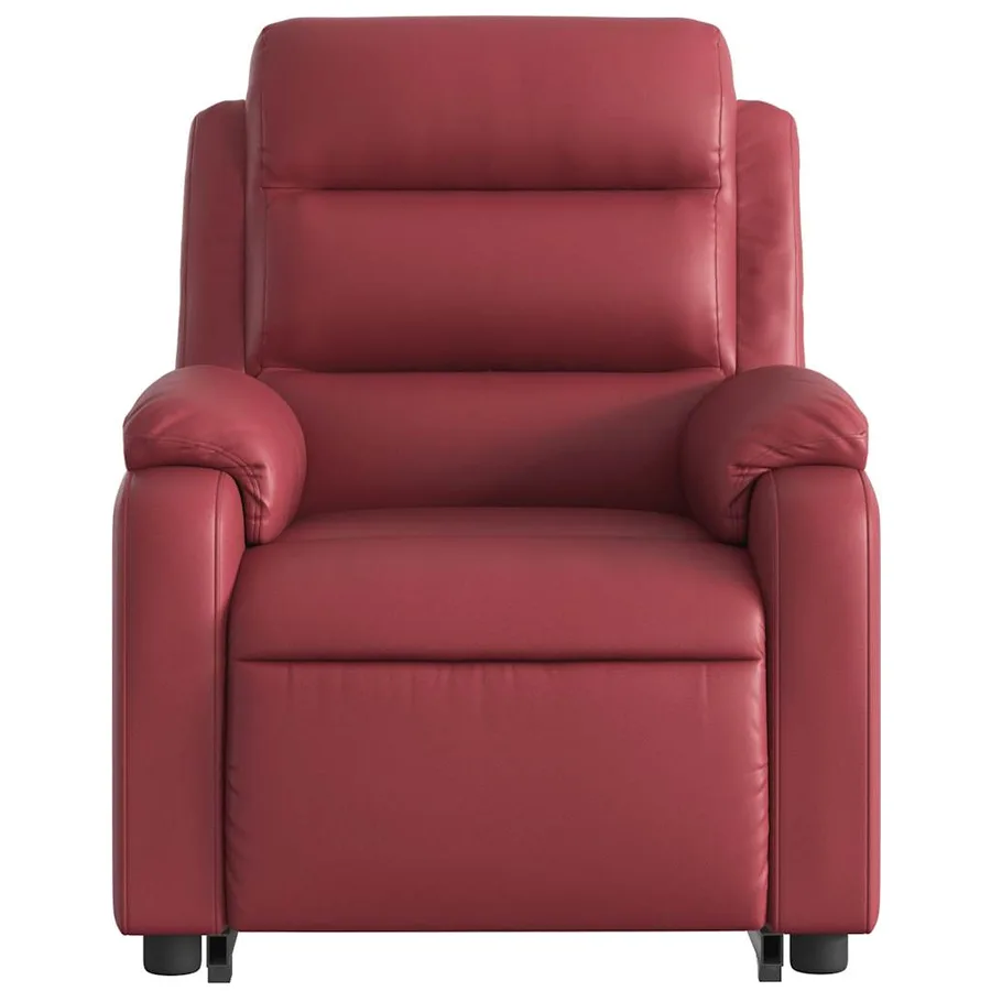 Fauteuil inclinable de massage électrique rouge bordeaux - 9
