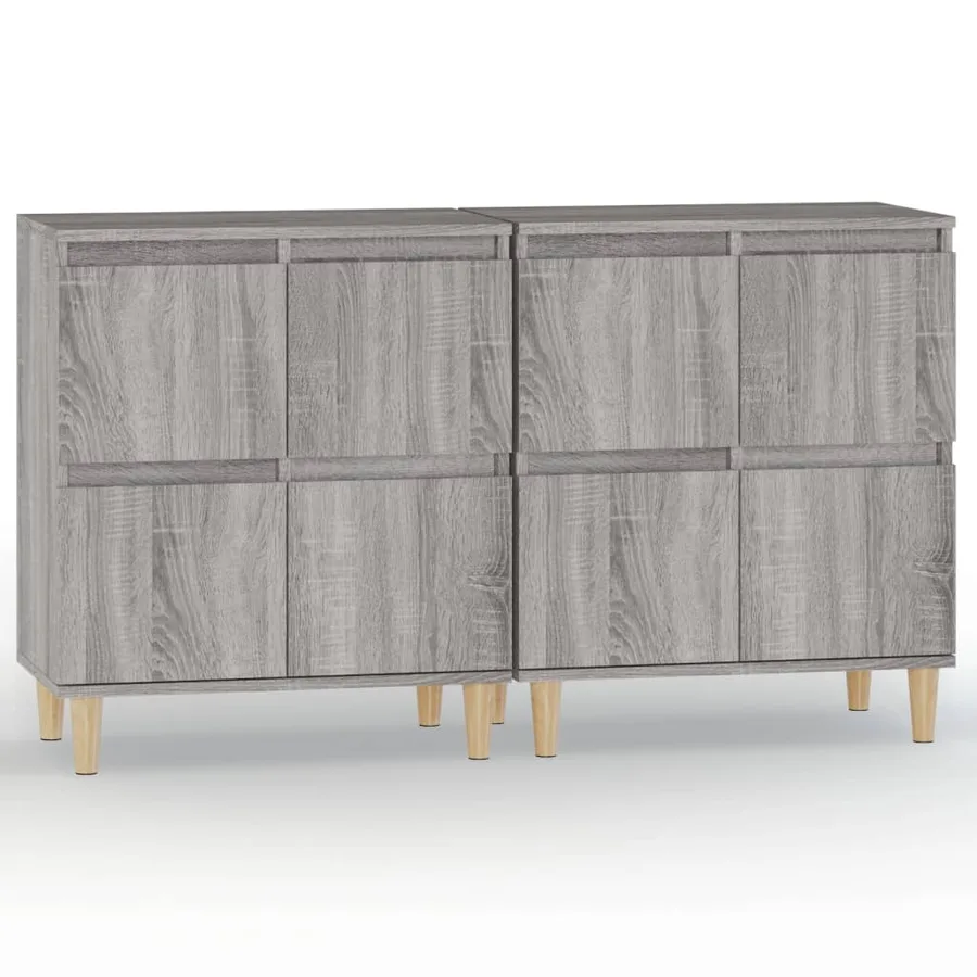 Buffets 2 pcs sonoma gris 60x35x70 cm bois d'ingénierie - 2