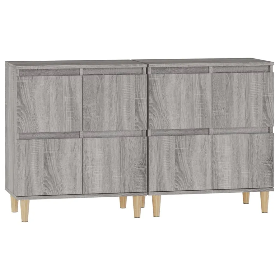 Buffets 2 pcs sonoma gris 60x35x70 cm bois d'ingénierie - 6