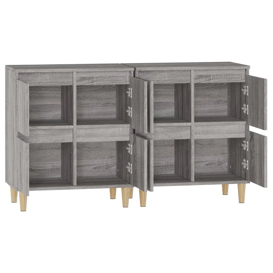 Buffets 2 pcs sonoma gris 60x35x70 cm bois d'ingénierie - 7