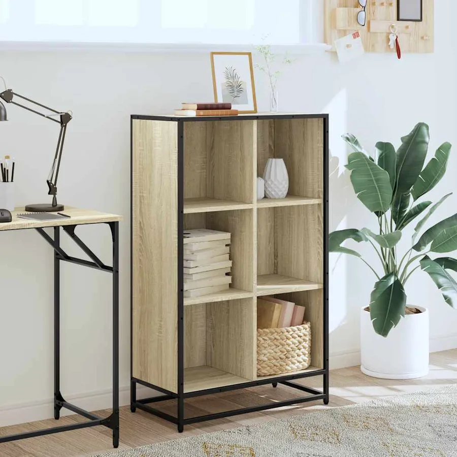 Bibliothèque chêne sonoma 65,5x33x107,5 cm bois d'ingénierie - 3