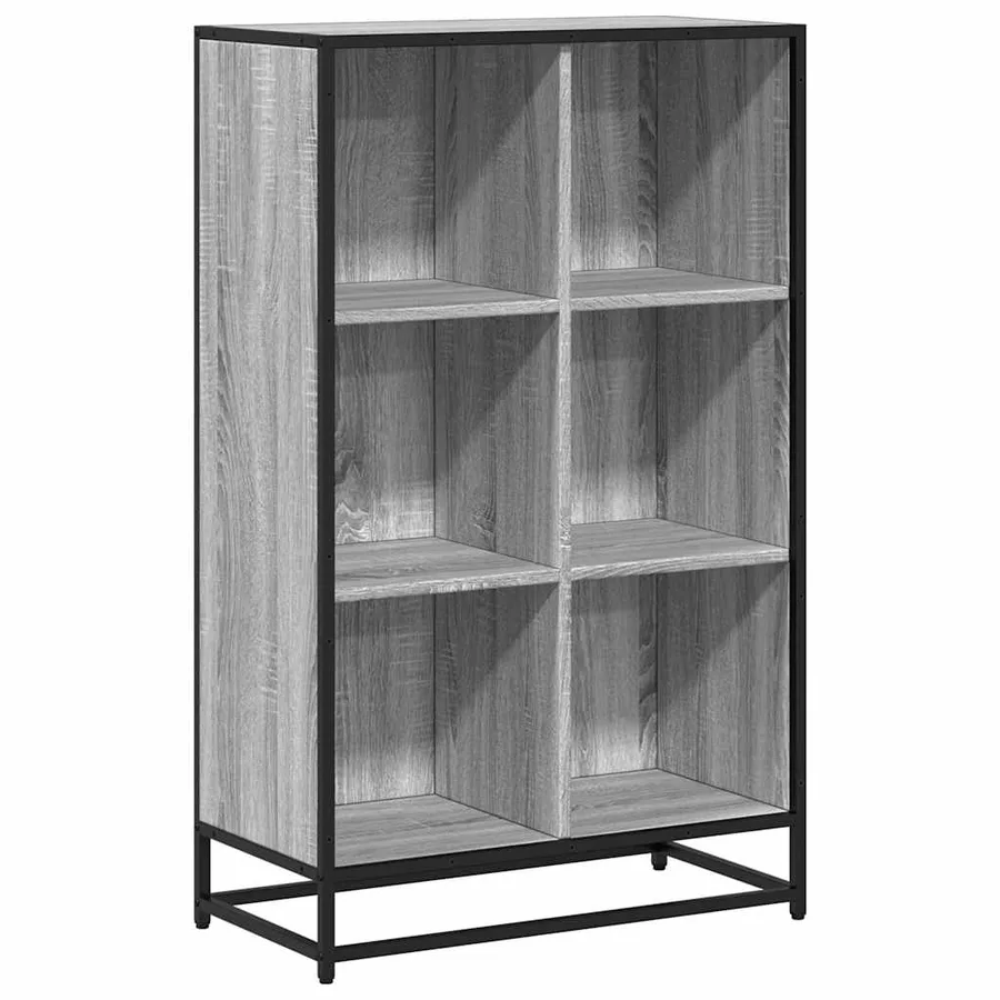 Bibliothèque sonoma gris 65,5x33x107,5 cm bois d'ingénierie - 2