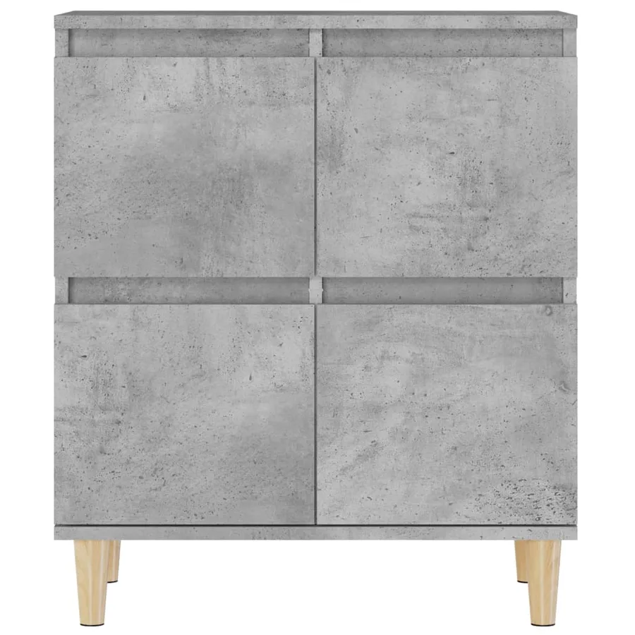 Buffets 2 pcs gris béton 60x35x70 cm bois d'ingénierie - 8