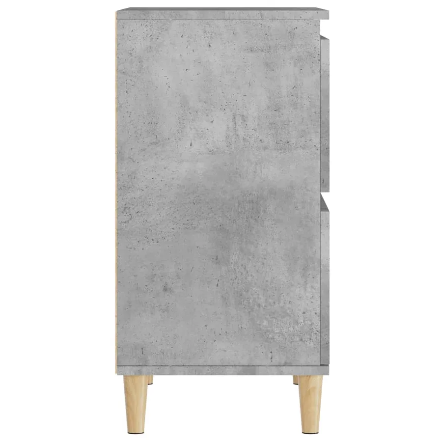Buffets 2 pcs gris béton 60x35x70 cm bois d'ingénierie - 9