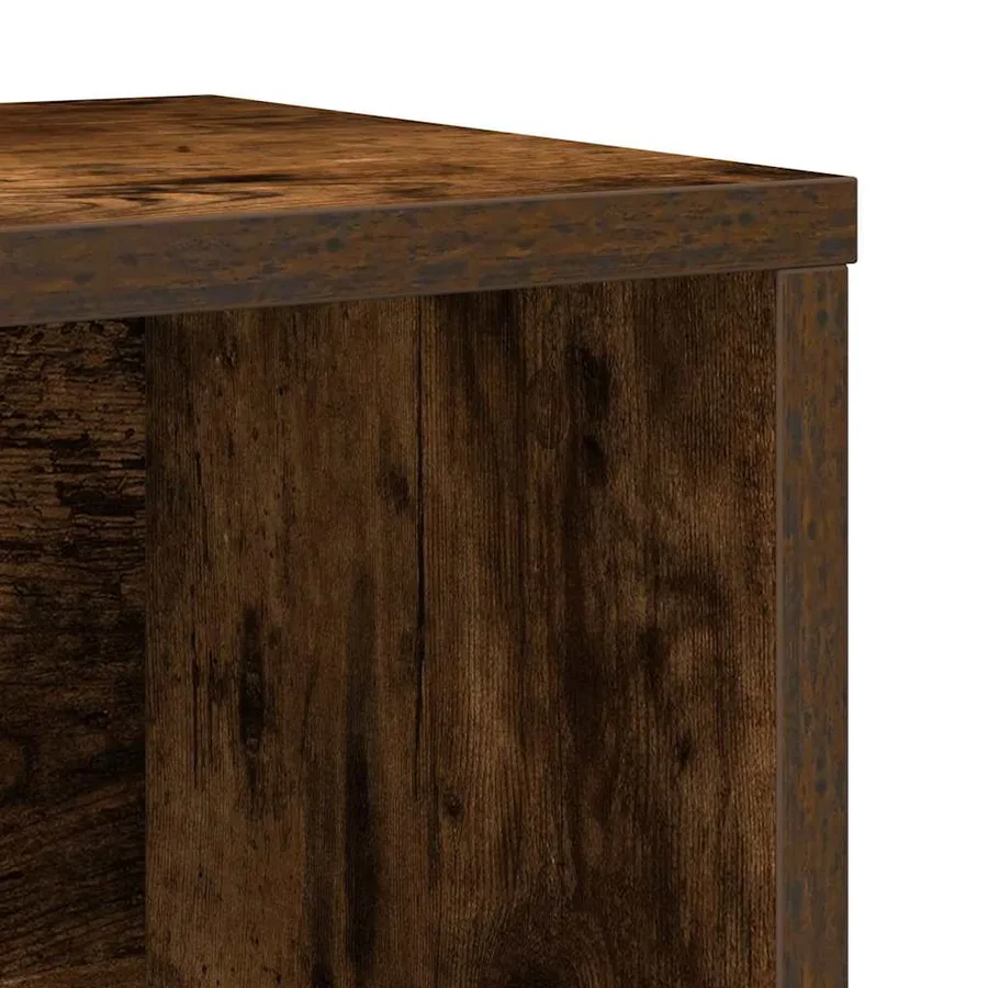 Bibliothèque chêne fumé 60x24x85 cm bois d'ingénierie - 8