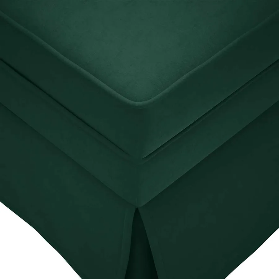 Fauteuil long et traversin accoudoir droit vert foncé velours - 7