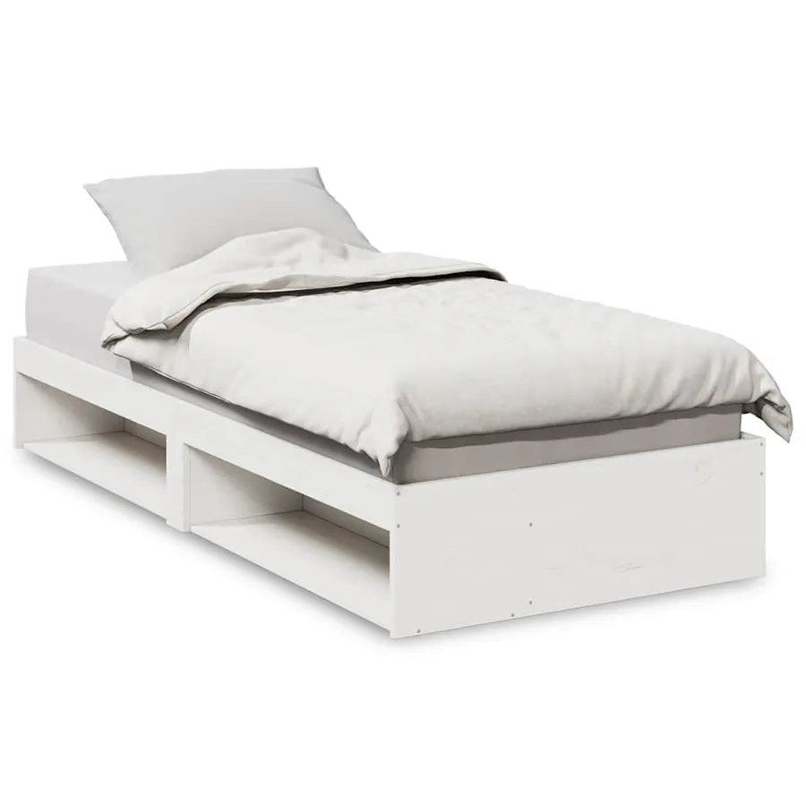 Lit de jour sans matelas blanc 80x200 cm bois de pin massif - 2