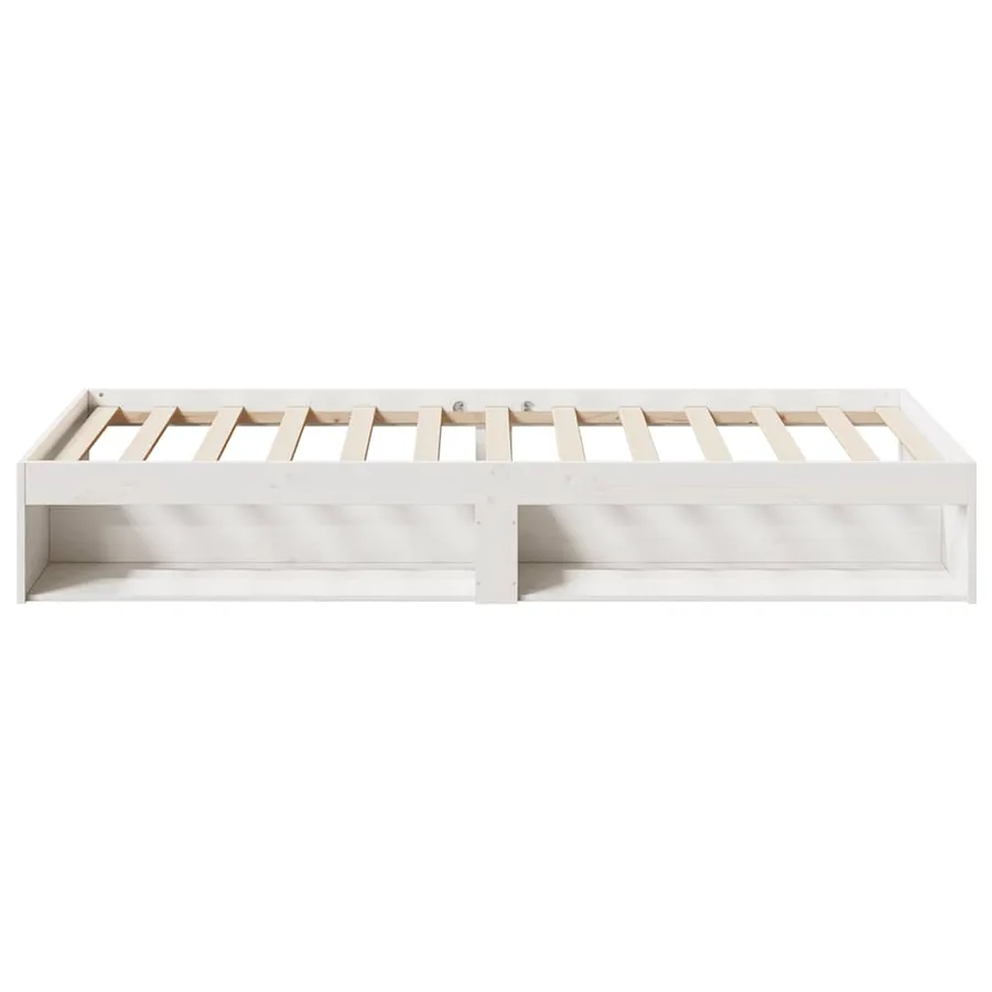 Lit de jour sans matelas blanc 80x200 cm bois de pin massif - 6