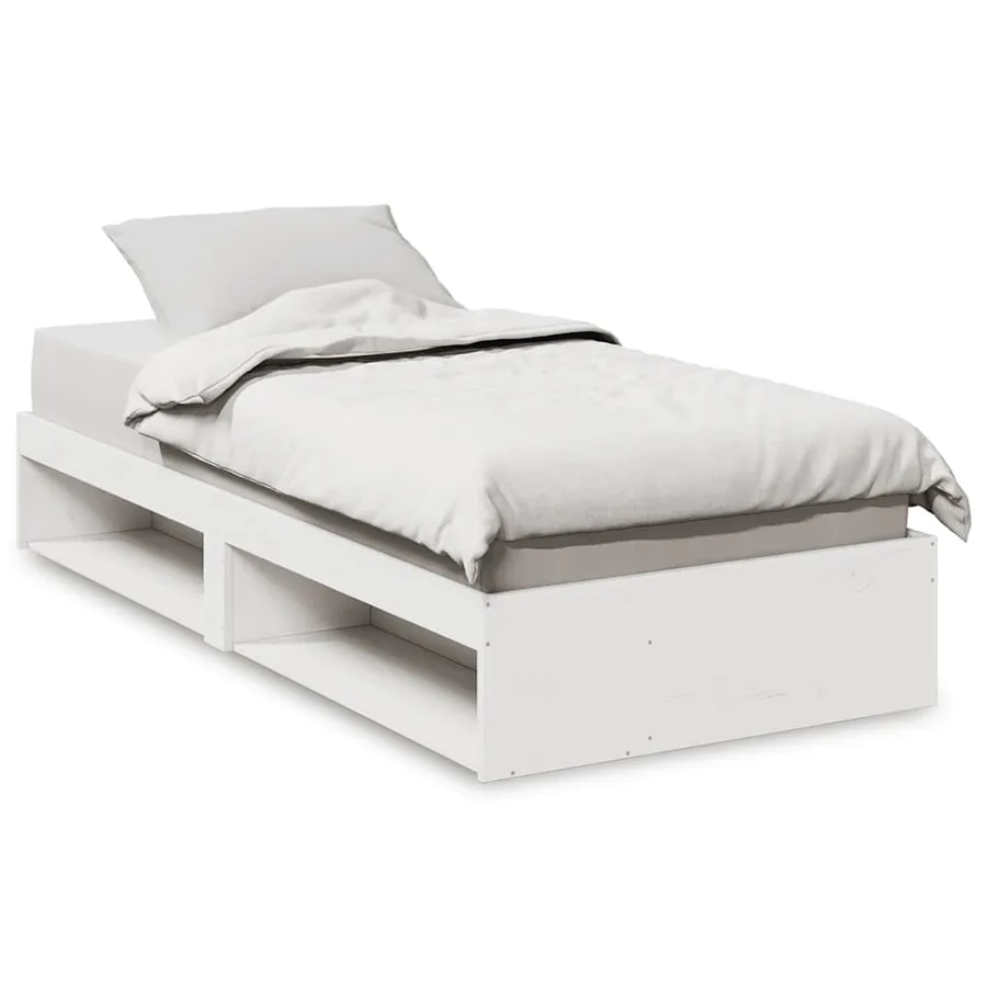 Lit de jour sans matelas blanc 75x190 cm bois de pin massif - 2