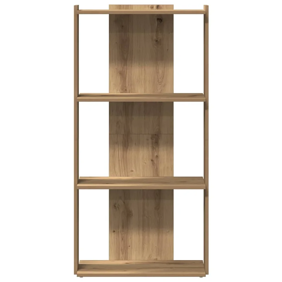 Bibliothèque à 3 niveaux chêne artisanal 60x30x120 cm - 4