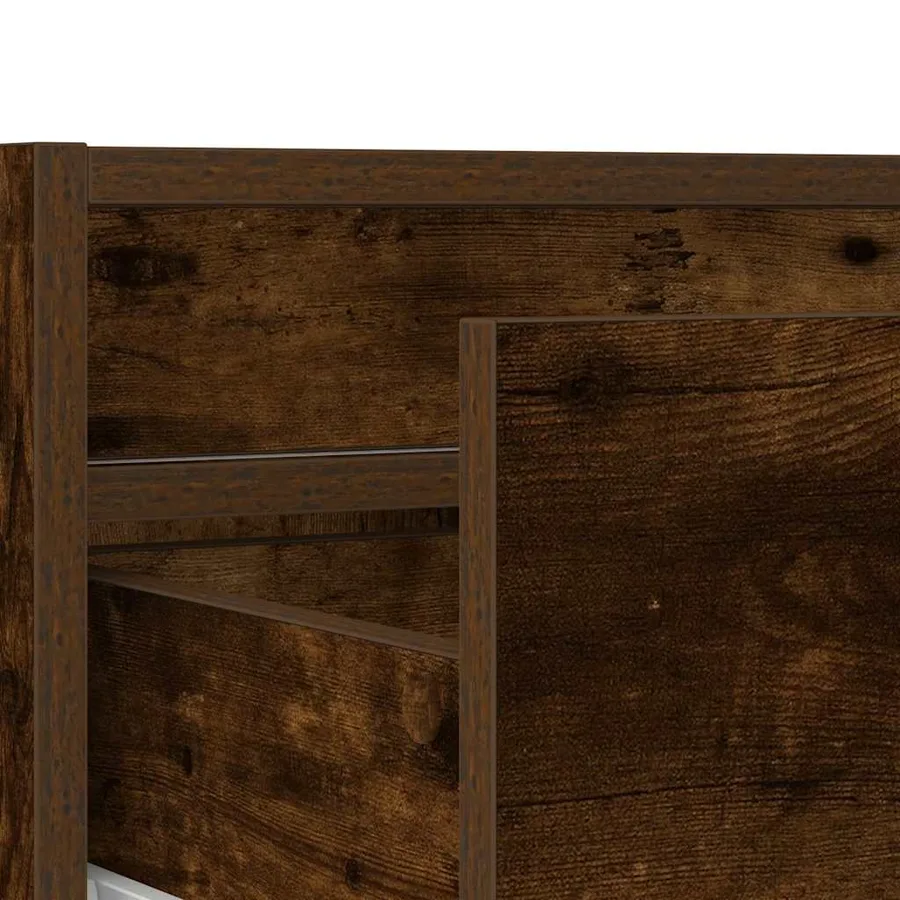 Meuble TV avec lumières LED chêne fumé 75x35,5x25 cm - 11