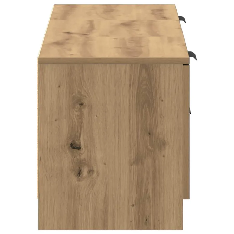 Meuble TV Chêne Artisan 140x35x40 cm Bois d'ingénierie - 6