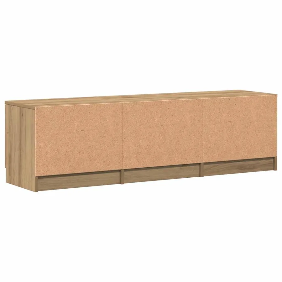Meuble TV Chêne Artisan 140x35x40 cm Bois d'ingénierie - 7