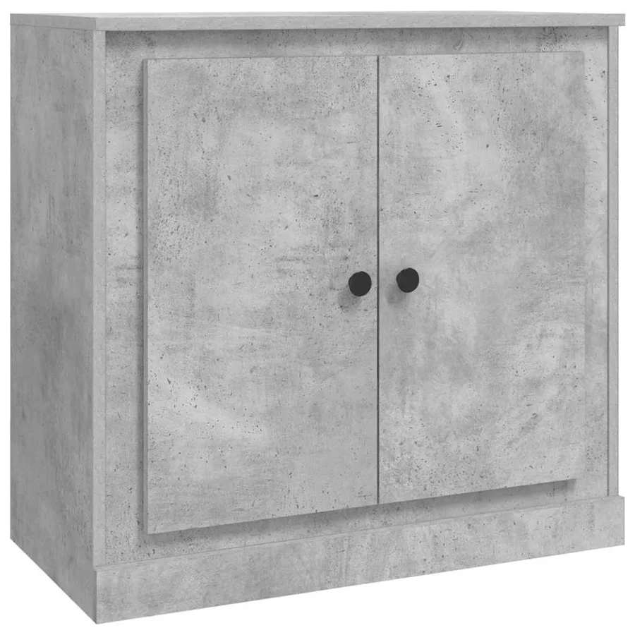 Buffets 3 pcs gris béton bois d'ingénierie - 5