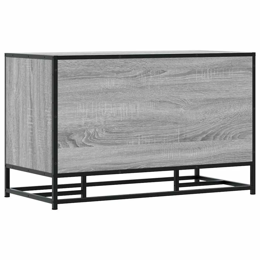 Banc à chaussures sonoma gris bois d'ingénierie et métal - 6