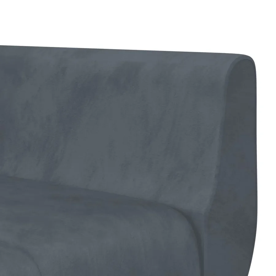 Canapé-lit en forme de L gris 275x140x70 cm velours - 8