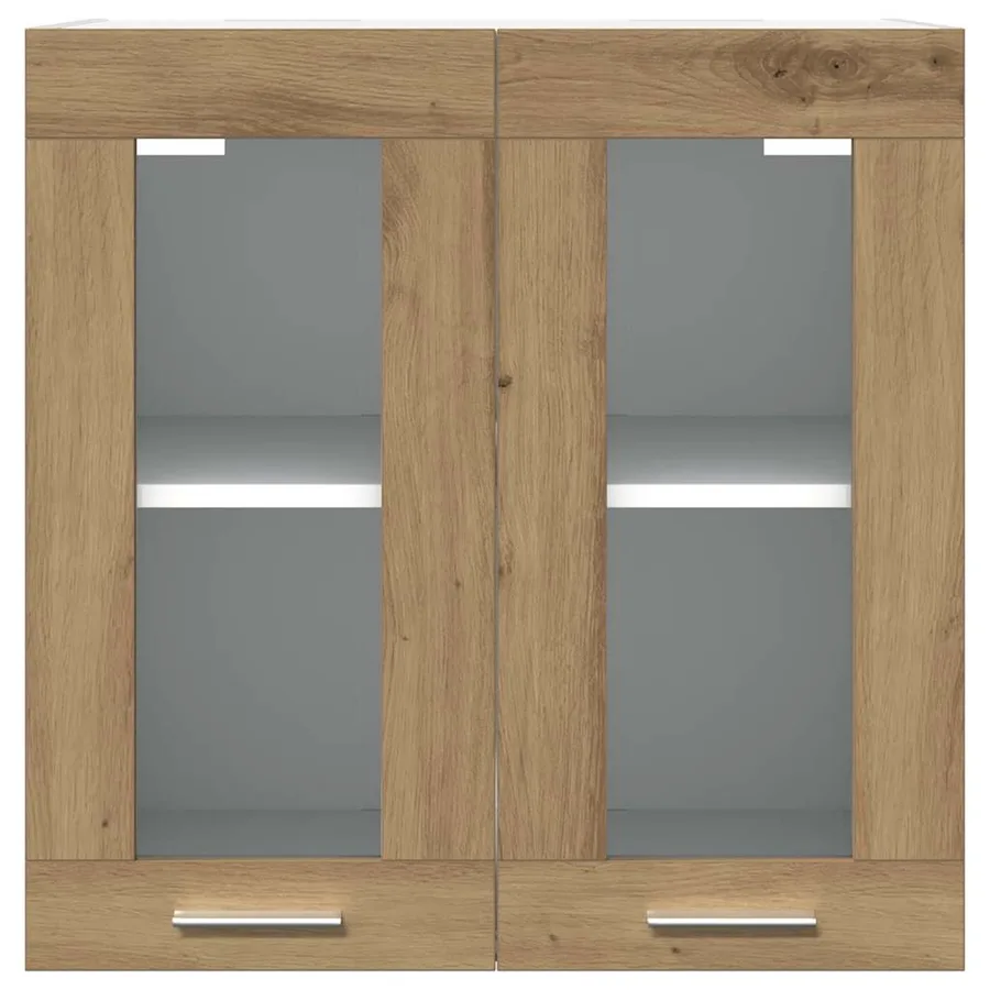 Armoire murale de cuisine "Lyon" avec porte vitrée Chêne artisanal 60 x 31 x 60 cm - 4