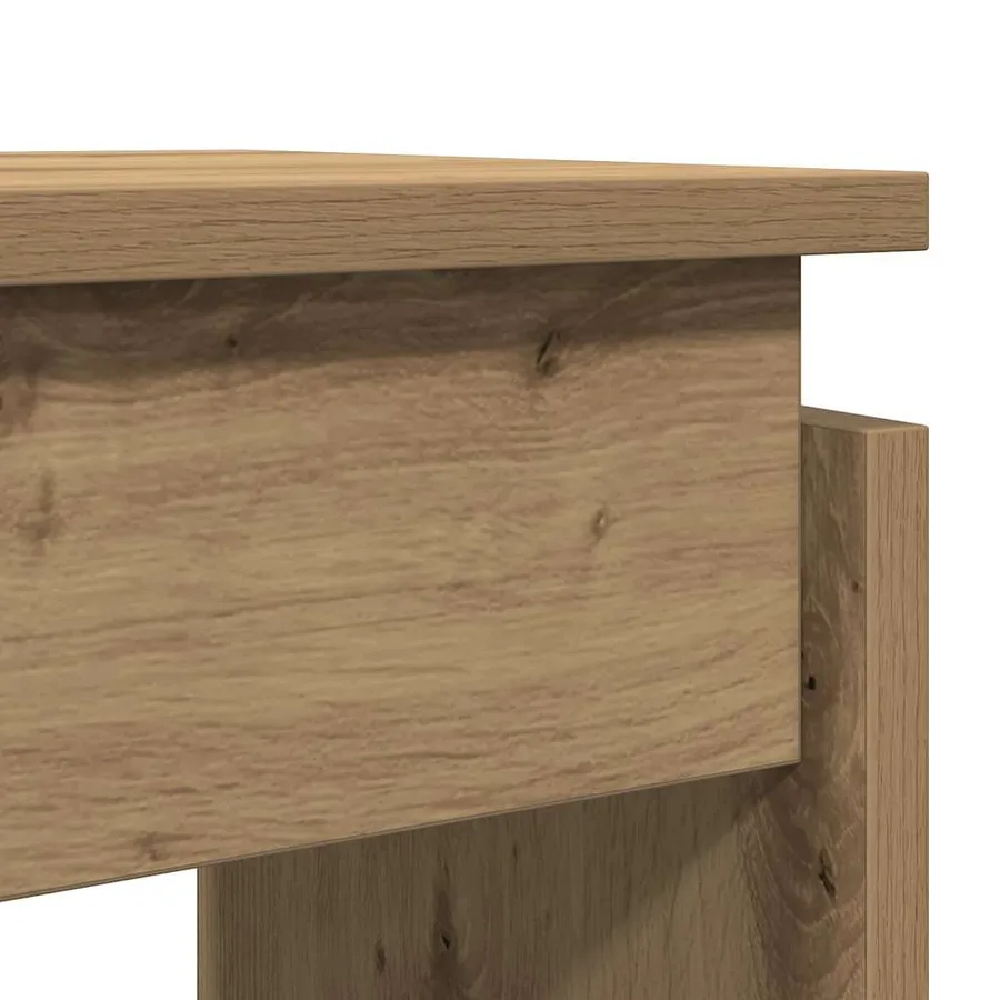 Table console chêne artisanal 102x30x80 cm bois d'ingénierie - 7